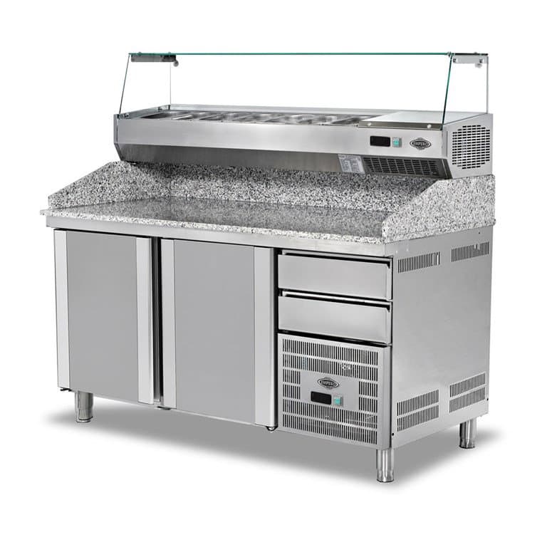 EMPERO GRANİT TABLALI SALADBARLI BUZDOLABI 3 KAPILI