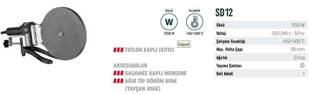 FUSİON SD12 PP BORU KAYNAK MAKİNESİ