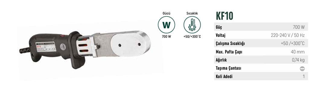 FUSİON KF10 PP BORU KAYNAK MAKİNESİ ( TEK MAKİNE)