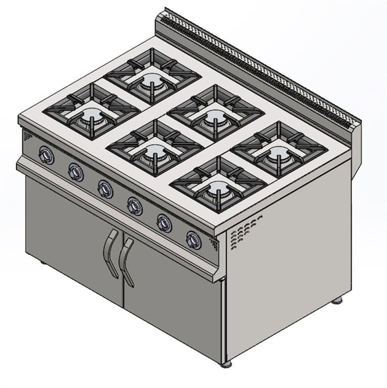 CSA İNOX 6 lı Lpg'li Ocak Alt Dolaplı