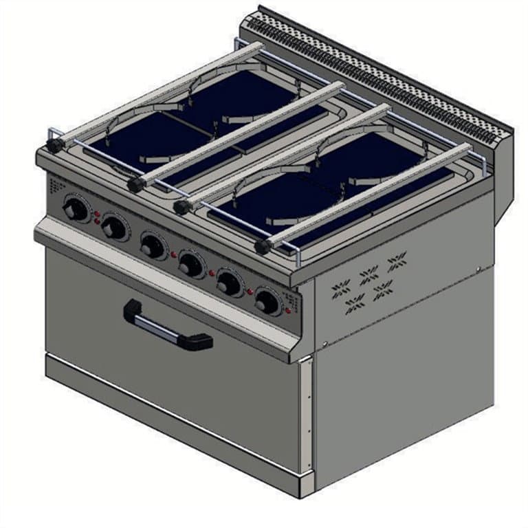 CSA İNOX 4 Gözlü Elektrikli Gemi Kuzinesi