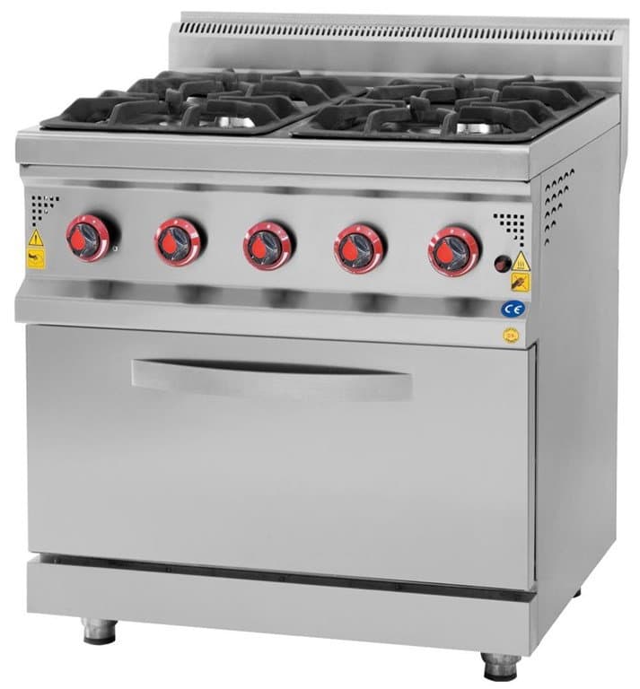 CSA İNOX 4 lü Doğalgazlı Fırınlı Kuzine