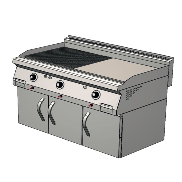 CSA İNOX Dolaplı Lpg'li Yarı Kanallı Izgara