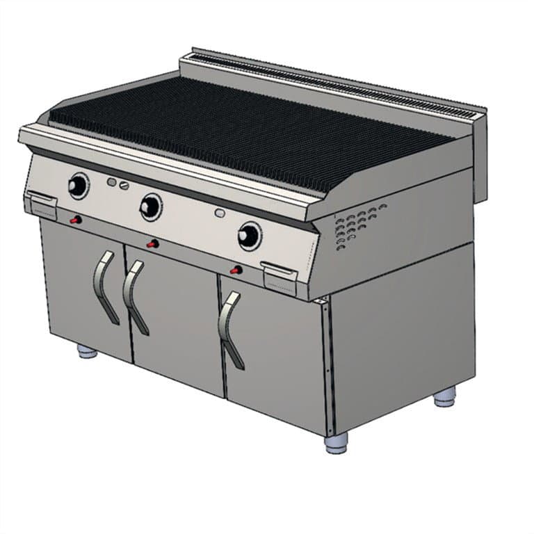 CSA İNOX Dolaplı Doğalgazlı Lavataş Döküm Izgara