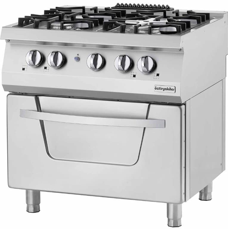700 SERİ KUZİNE FIRINLI GAZLI 4 AÇIK ATEŞ GAZLI FIRIN 31 kW
