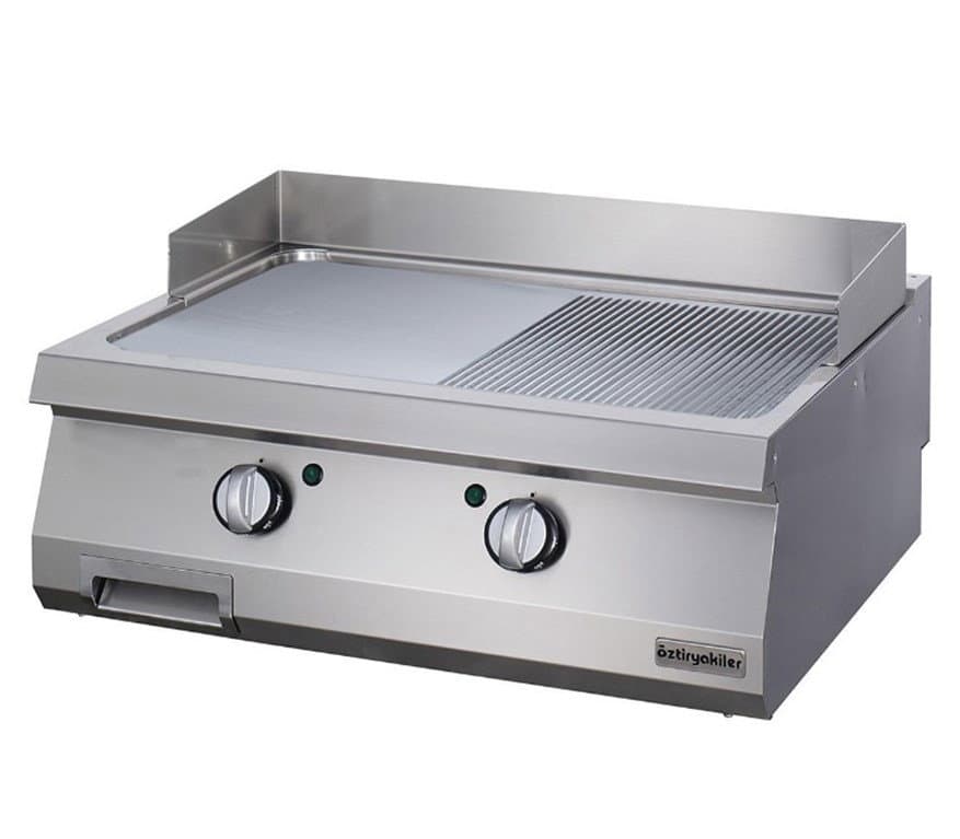 700 SERİ SET ÜSTÜ GRİLL PLATE Y.OLUKLU ELEK. SERT KROM KAPLI