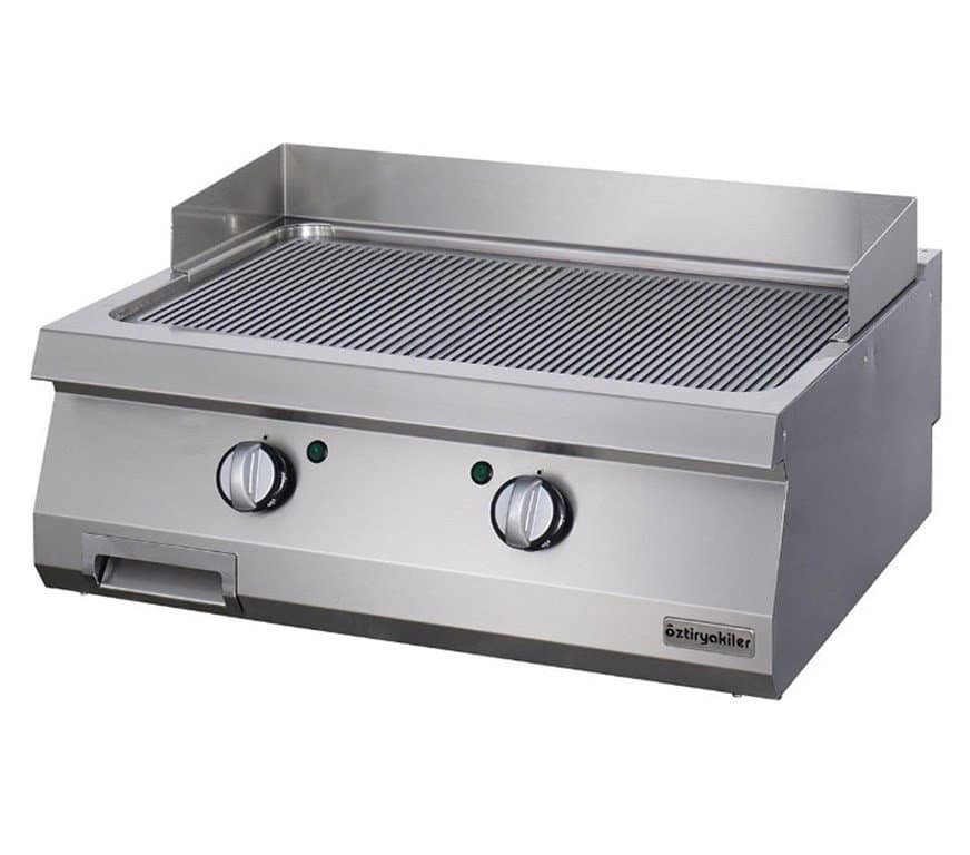 700 SERİ SET ÜSTÜ GRİLL PLATE OLUKLU ELEK. SERT KROM KAPLI