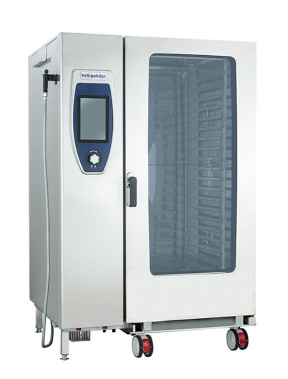 KONVEKSİYONLU KOMBİ FIRIN ELEKT. 20*GN 2/1 TEPSİ KİT ARABALI