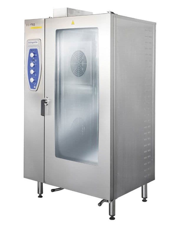 KONVEKSİYONLU KOMBİ FIRIN GAZLI 20*GN 2/1 KIZAKLI 40 kW