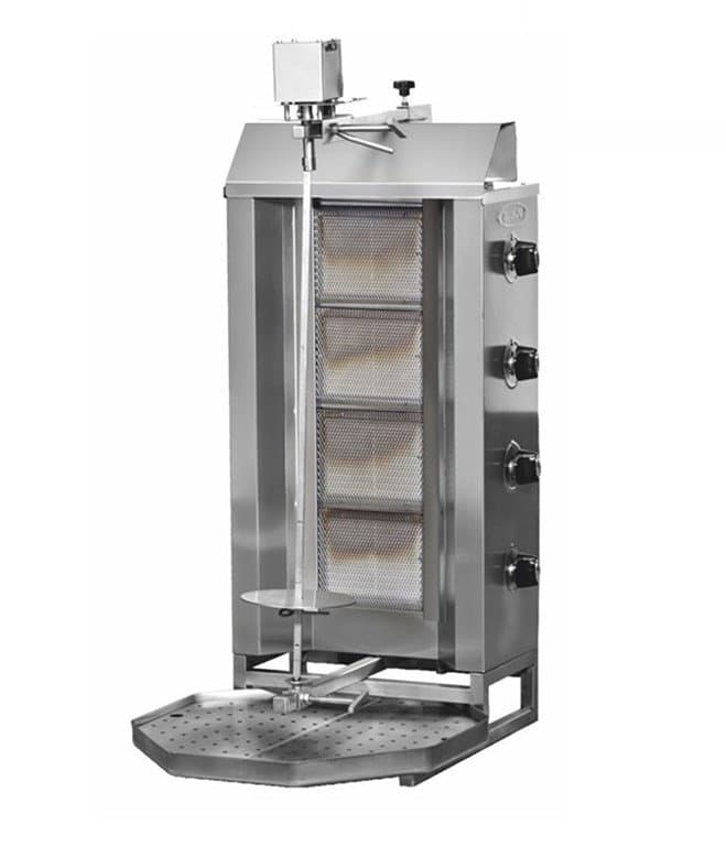 ÜSTTEN MOTORLU DÖNER OCAĞI 4 RADYANLI GAZLI LPG CE BELGELİ