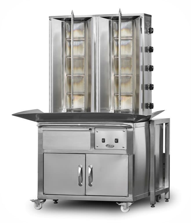 PİMAK ARABALI DÖNER MAKİNESİ 5+5 RADYANLI GAZLI