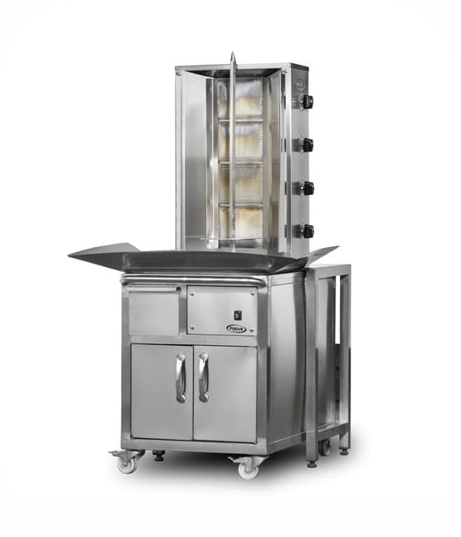 ARABALI 4 RADYANLI OTOMATİK DÖNER MAKİNESİ DOĞALGAZLI