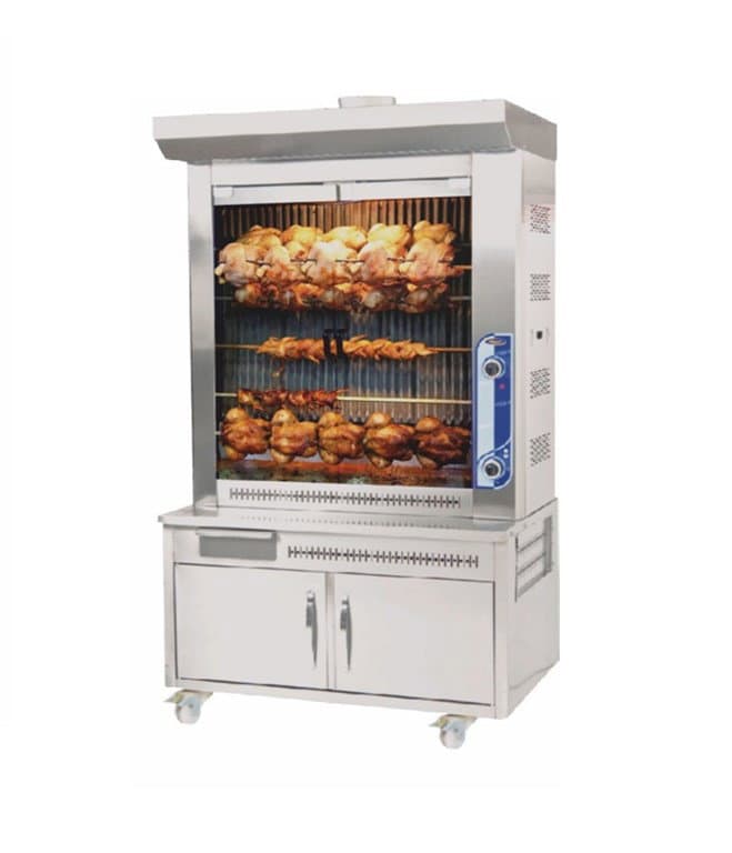 PİLİÇ ÇEVİRME MAKİNESİ DÖKÜMLÜ 30  KAPASİTELİ ALT DOLAPLI