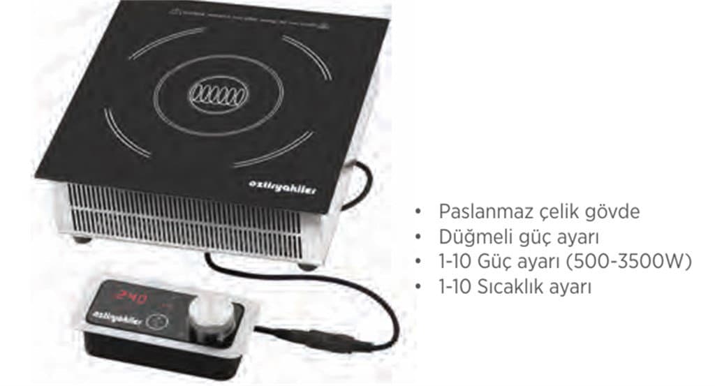 ÖZTİRYAKİLER TEK GÖZLÜ GÖMME İNDÜKSİYONLU OCAK