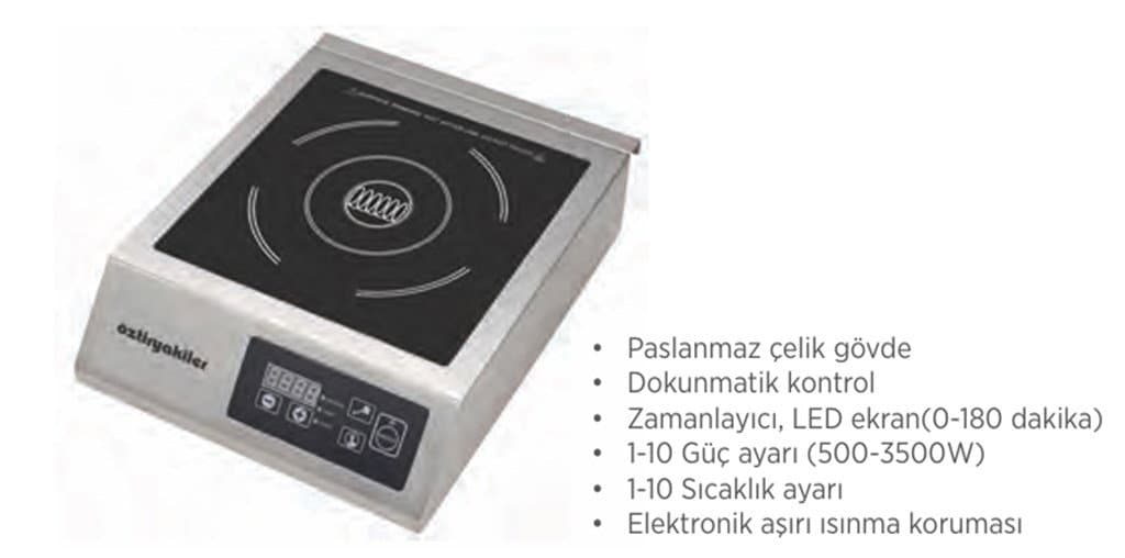 ÖZTİRYAKİLER TEK GÖZLÜ SETÜSTÜ İNDÜKSİYONLU OCAK