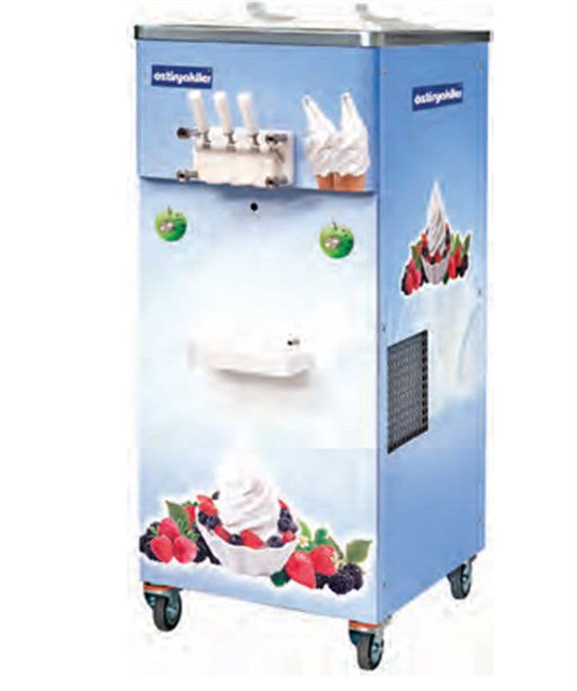 ÖZTİRYAKİLER ÜÇ KOLLU POMPALI KARIŞTIRICILI ÇİFT HAZNELİ DONDURMA MAKİNESİ