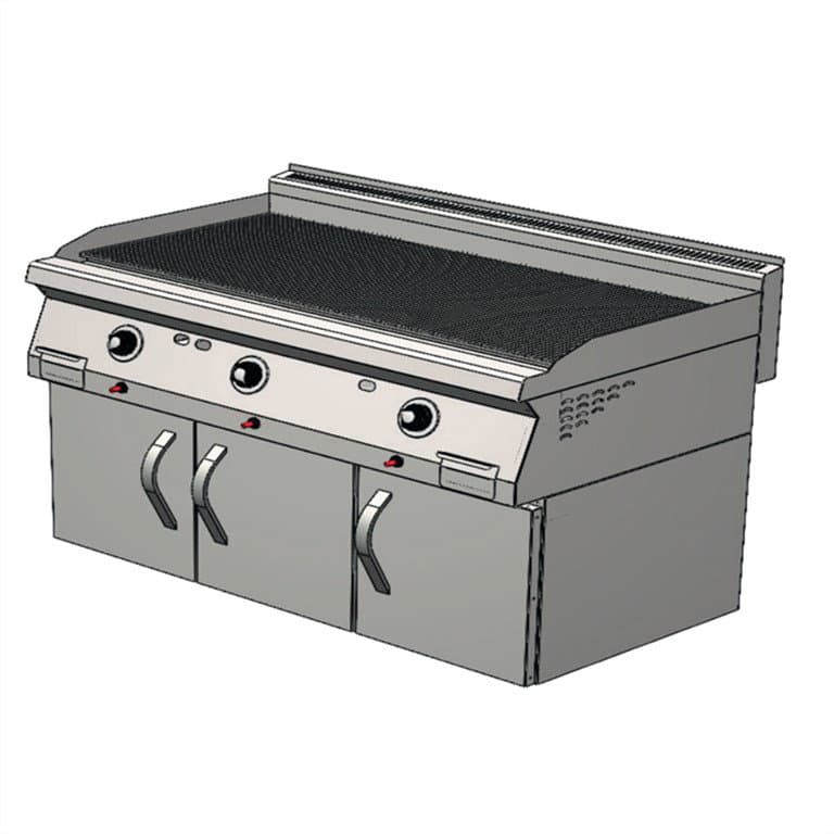 Dolaplı Doğalgazlı Tam Kanallı Izgara (Krom Pleyt)