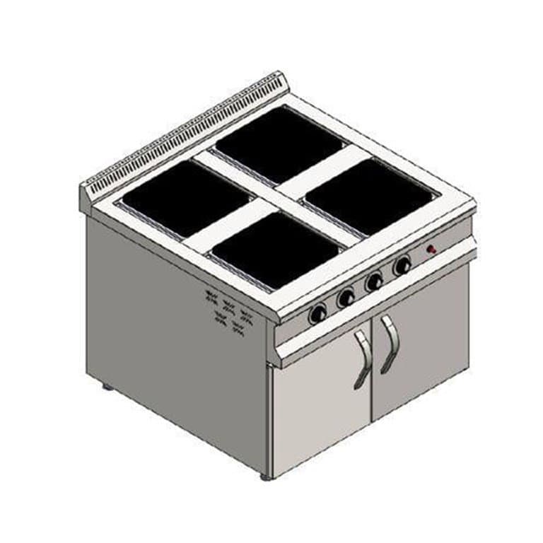 Elektrikli 4 Lü Dolaplı Kuzine Ocak