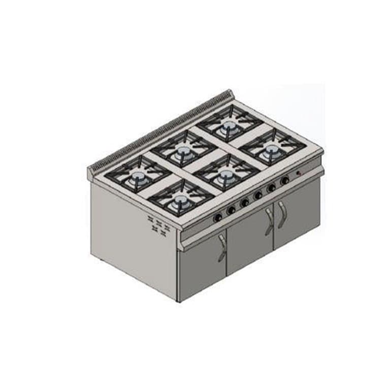 Lpg'li 6 Lı Dolaplı Kuzine Ocak