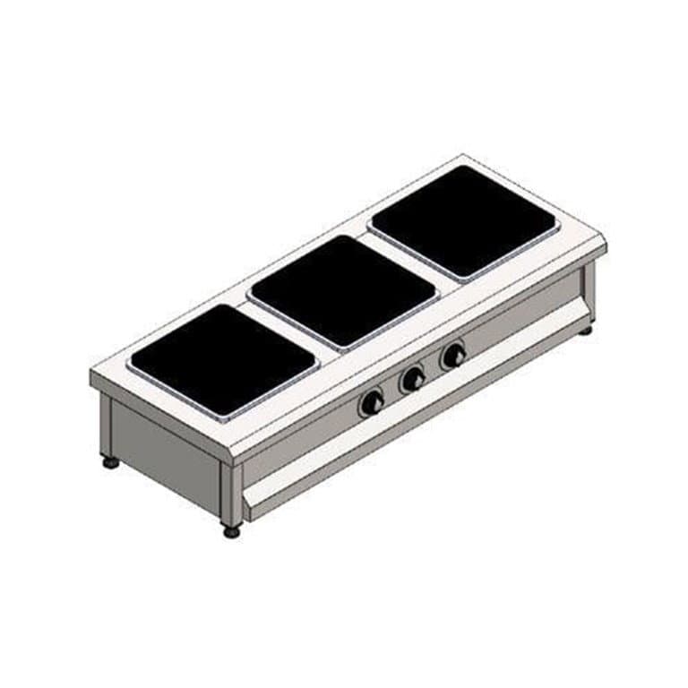 Set Üstü Üçlü 3 Gözlü Elektrikli Ocak