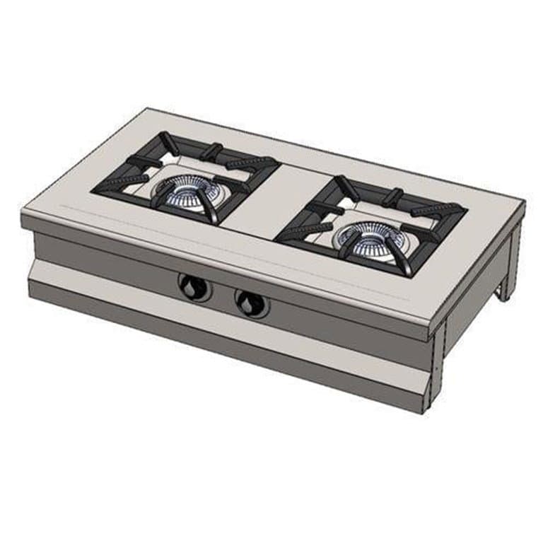 Set Üstü Çiftli 2 Gözlü Doğalgazlı Ocak