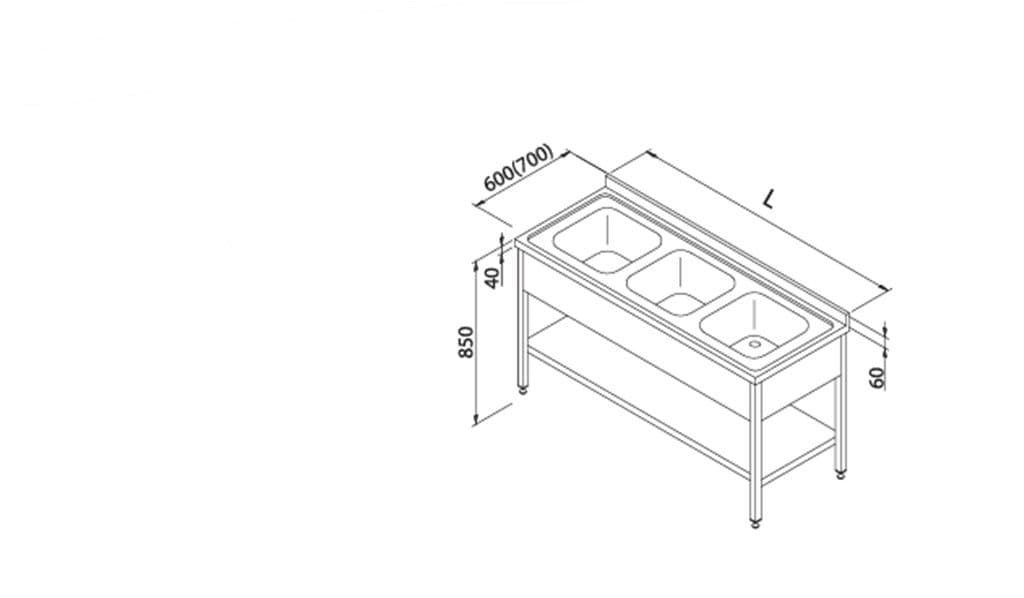 ÖZTİRYAKİLER ÜÇ EVYELİ TABAN RAFLI PERDELİ TEZGAH (MONTE)