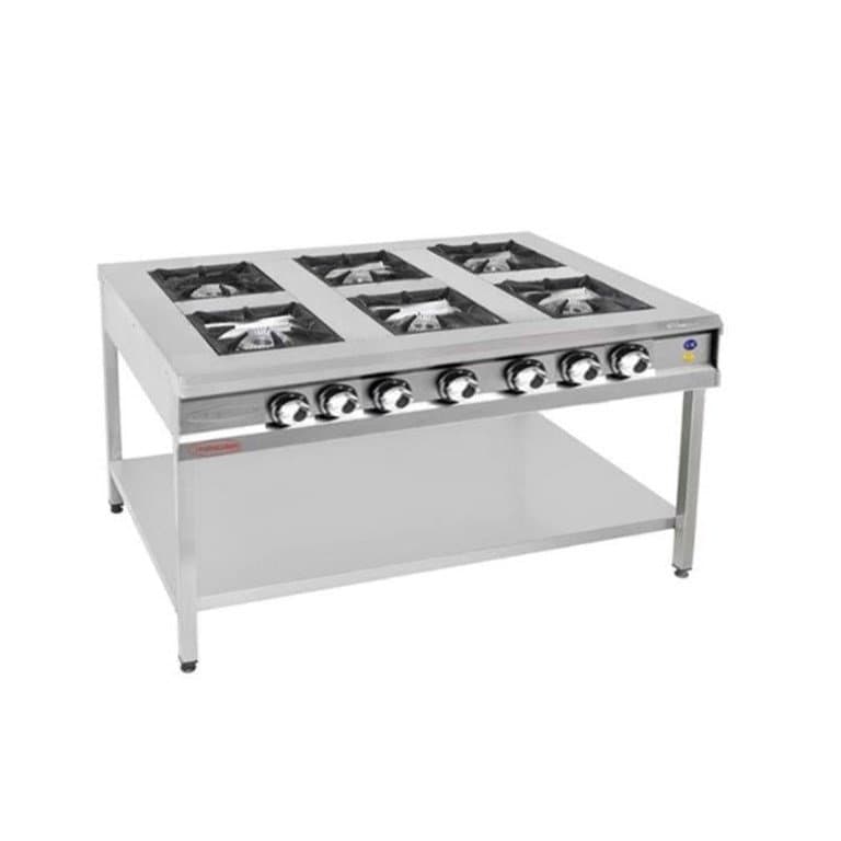 Elektrikli Taban Raflı 6 lı 6 Gözlü Ocak