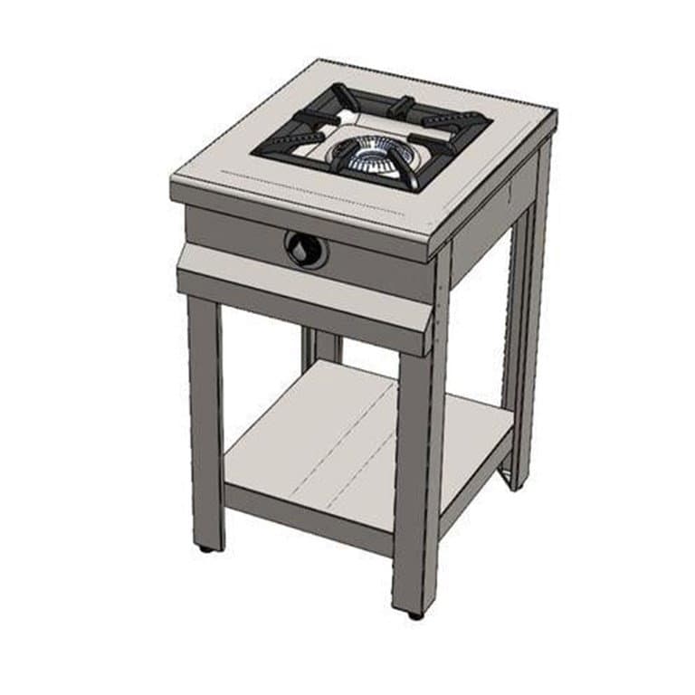 Doğalgazlı Taban Raflı Tekli 1 Gözlü Ocak