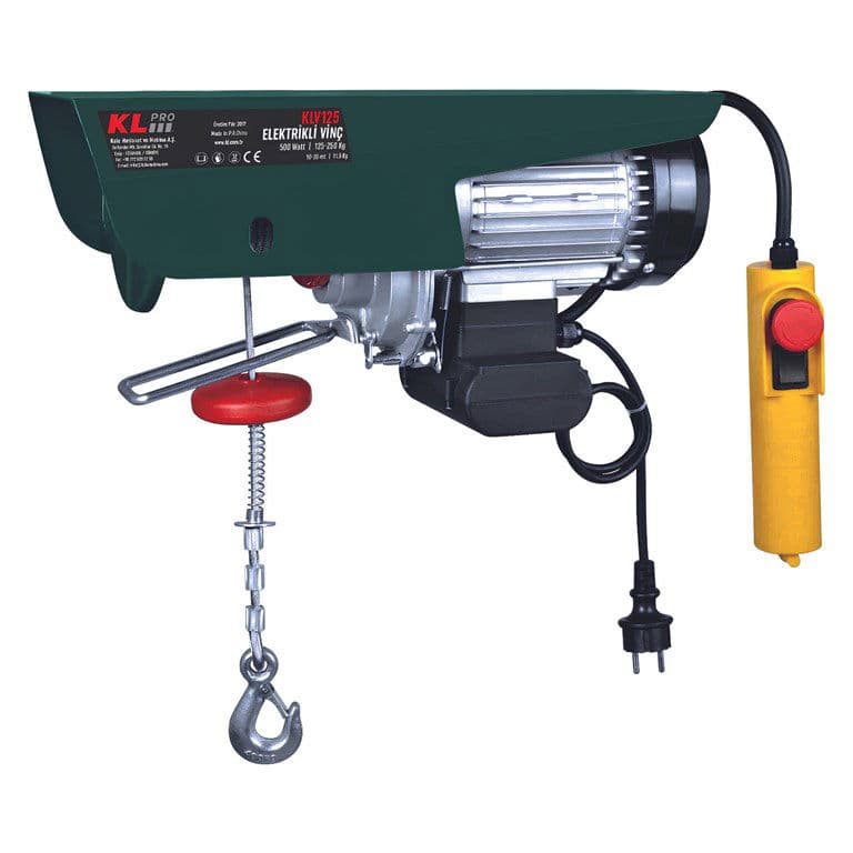 KL PRO KLV125 500WATT 125/250KG ELEKTRİKLİ HALATLI VİNÇ