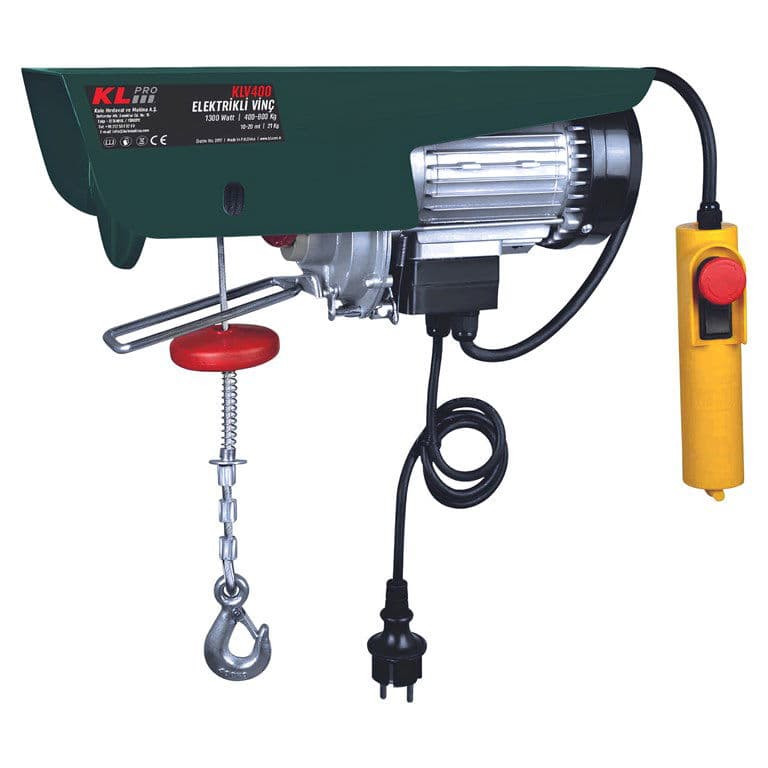 KL PRO KLV400 1300WATT 400/800KG ELEKTRİKLİ HALATLI VİNÇ