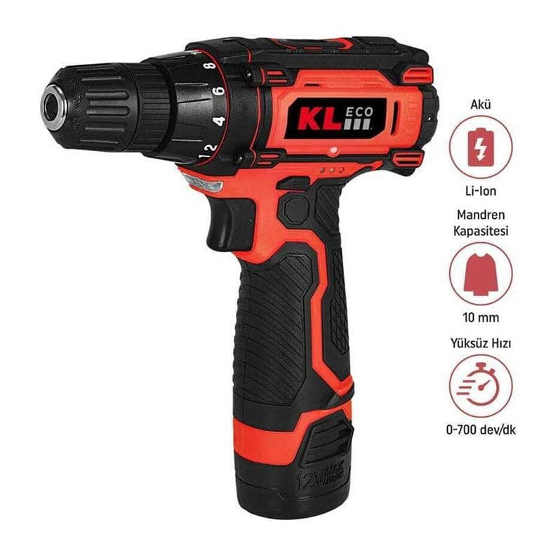 KLECO 12V/1.3AH. Lİ-İON ŞARJLI MATKAP KE2213NM