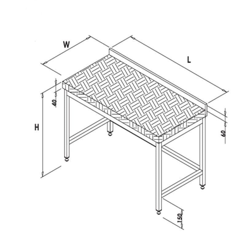 ÖZTİRYAKİLER  AHŞAP TABLALI TABAN RAFLI ÇALIŞMA TEZGAHI 1900*700*850
