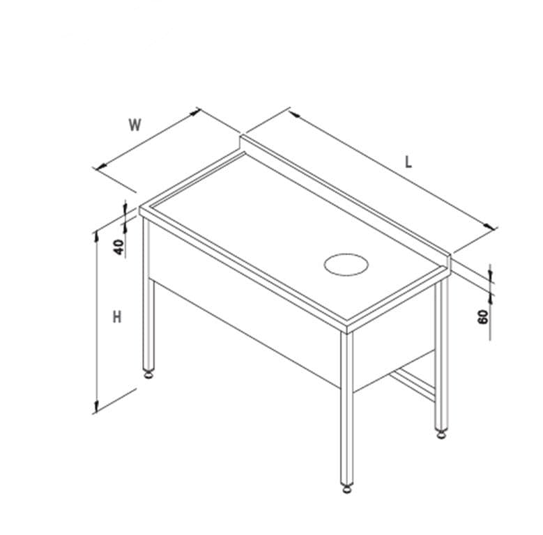 TABAN RAFSIZ BULAŞIK SIYIRMA TEZGAHI 1900*700*850