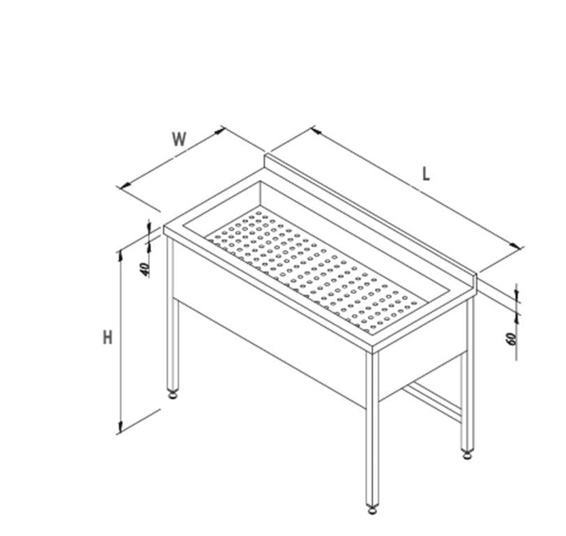 ÖZTİRYAKİLER BULAŞIK SÜZME HAZUZLU TEZGAH 1900*700*850
