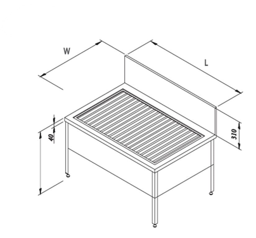 ÖZTİRYAKİLER IZGARA TABANLI KAZAN YIKAMA EVYESİ 1900*800*850