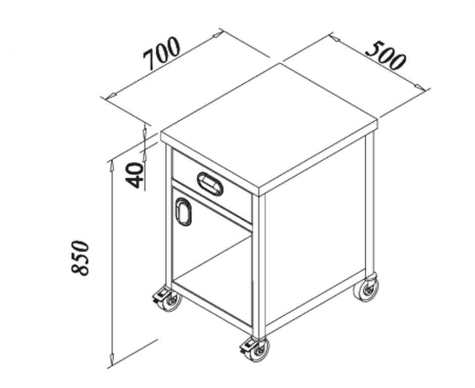ÖZTİRYAKİLER DÖNER OCAĞI TABLASI 500*700*850