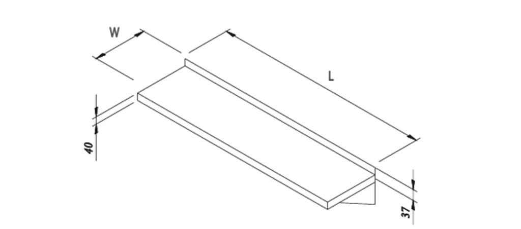 ÖZTİRYAKİLER DUVAR TİPİ SÜZME RAFI 1900*300*40