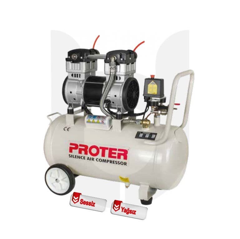 PROTER PR 52 S SESSİZ&YAĞSIZ Hava Kompresörü 50 LİTRE
