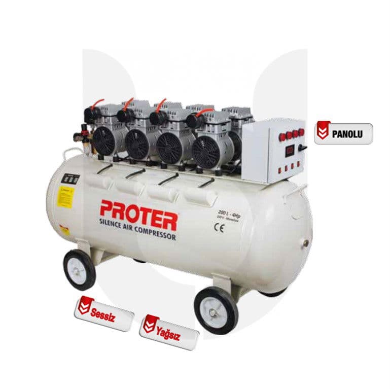 PROTER 220 Litre Sessiz Ve Yağsız Hava Kompresörü PR 226 S