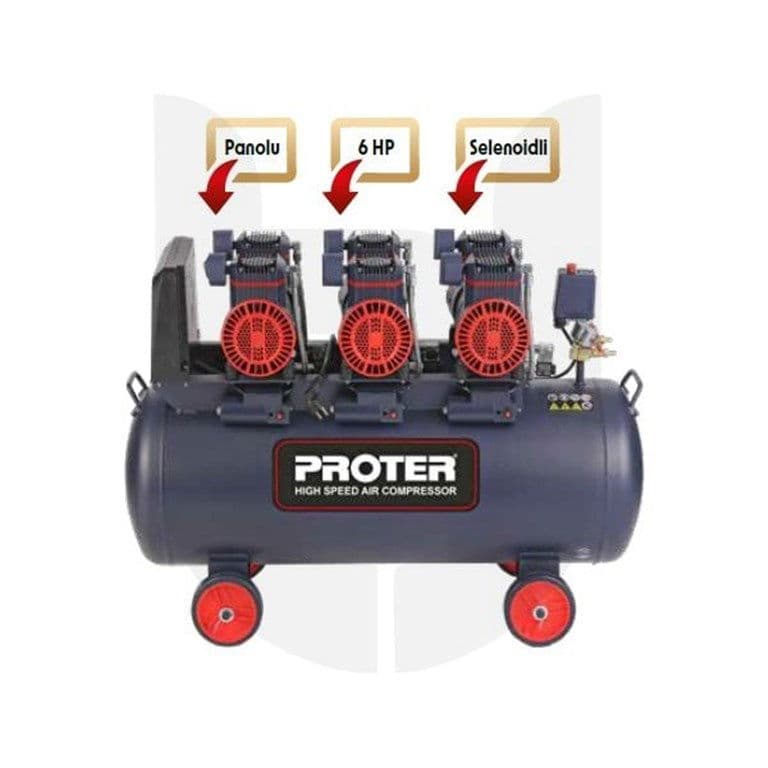 PROTER 200 Litre Hızlı Yağsız Hava Kompresörü PR 206 HZ