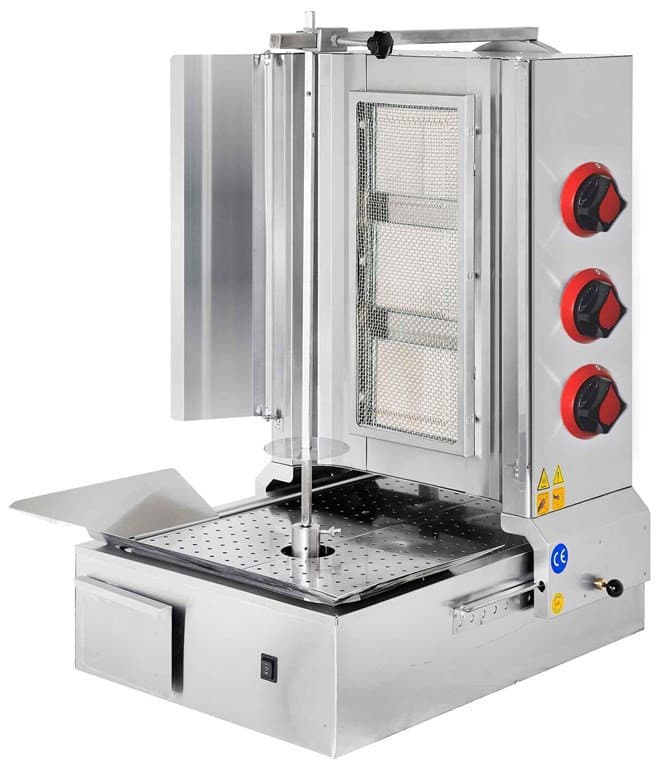 Doğalgazlı 3 Radyanlı Alttan Motorlu Döner Ocağı