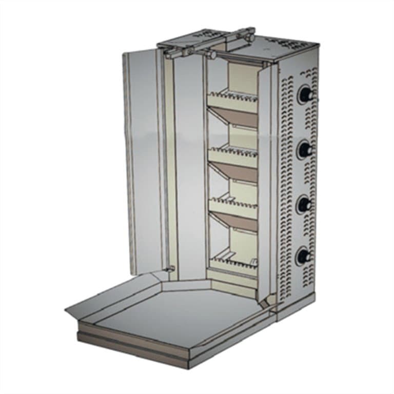 Doğalgazlı 4 Radyanlı Lavataş Döner Ocağı