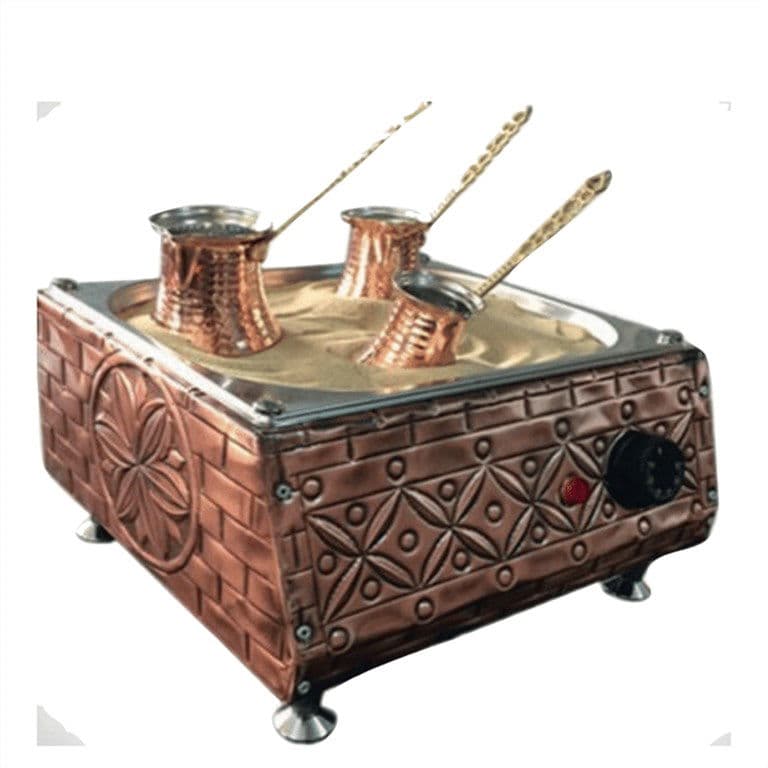 Kumda Kahve Makinesi Bakır Elektrikli 3 Cezve