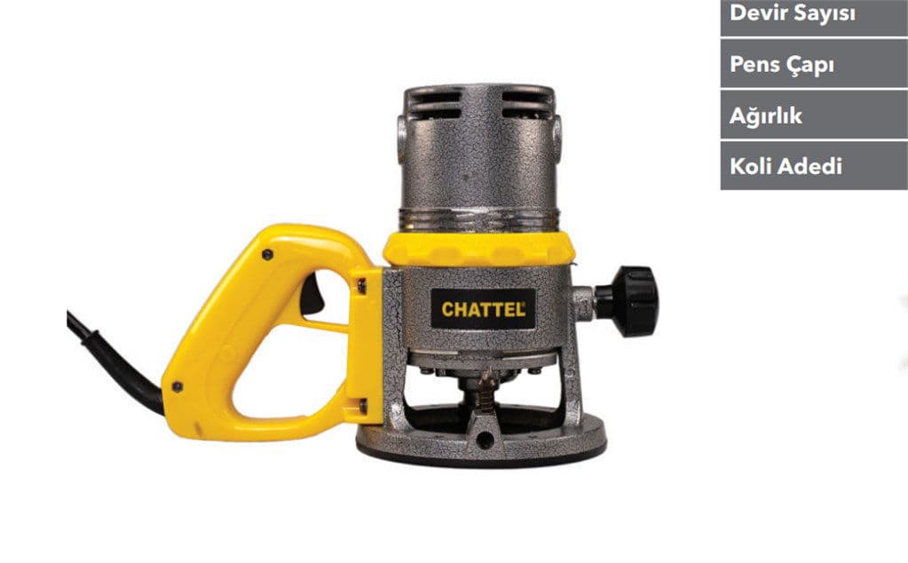 CHATTEL CHT-4679 TEK KOLLU FREZE MAKİNASI 1200 WATT