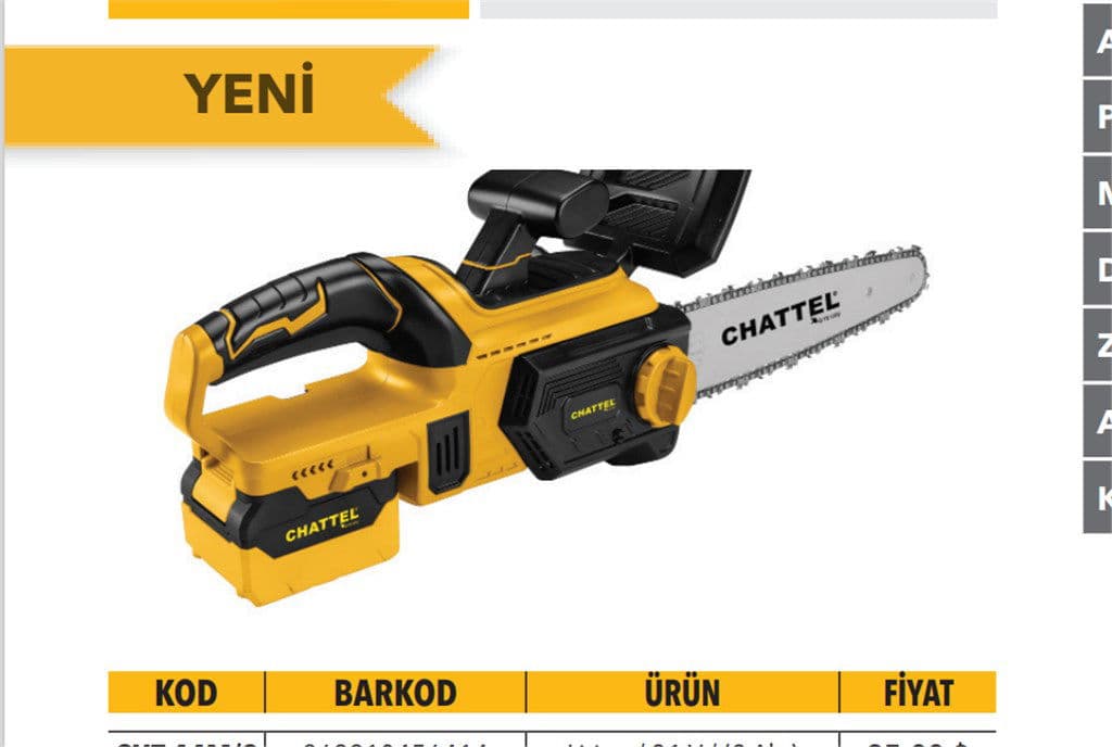 CHATTEL AKÜLÜ DAL KESME MAKİNESİ (KÖMÜRSÜZ) CHT 4484