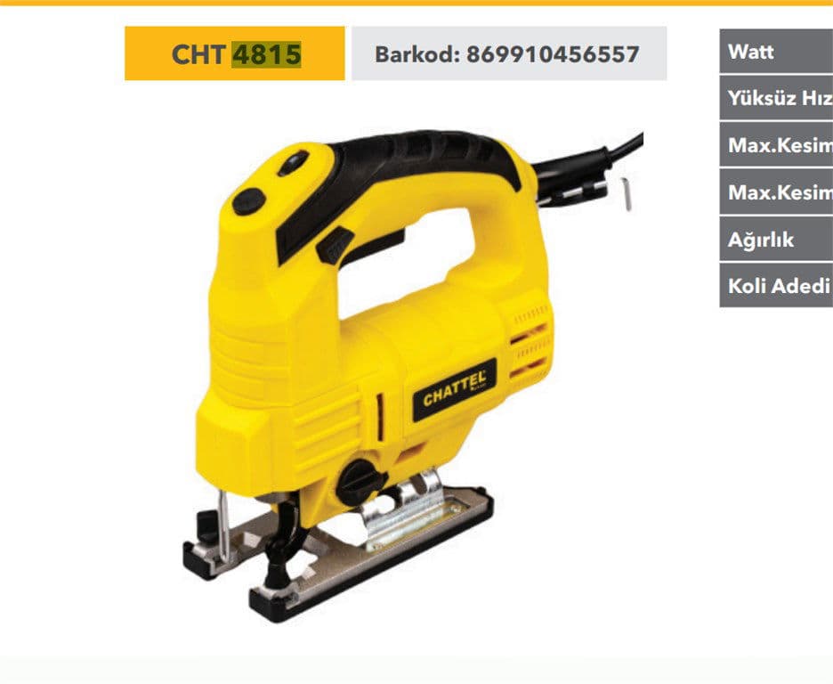 CHATTEL CHT-4815 LAZERLİ DEKUPAJ TESTERE 800 WATT