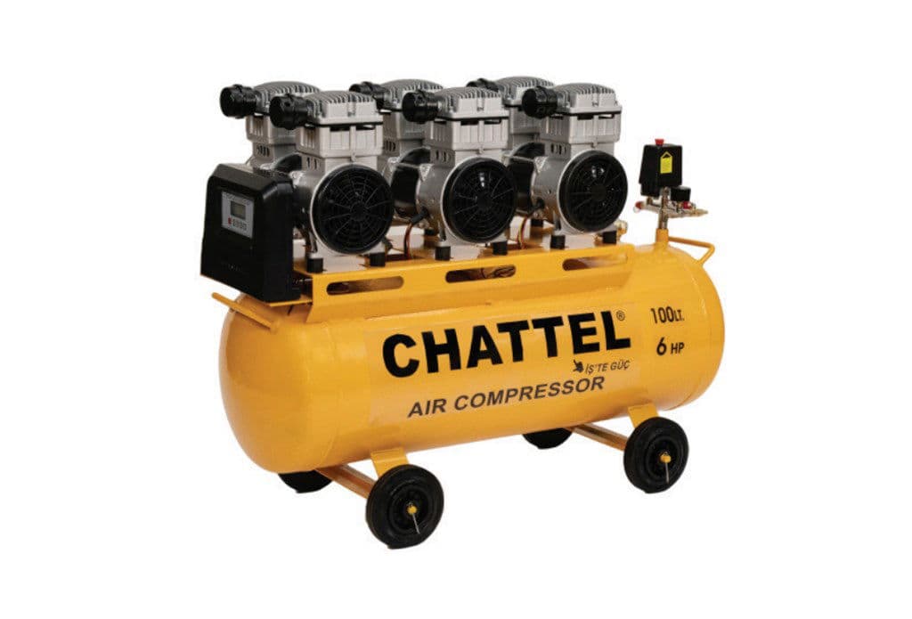 CHATTEL CHT-1210-6 SESSİZ YAĞSIZ KOMPRESÖR 100 LİTRE