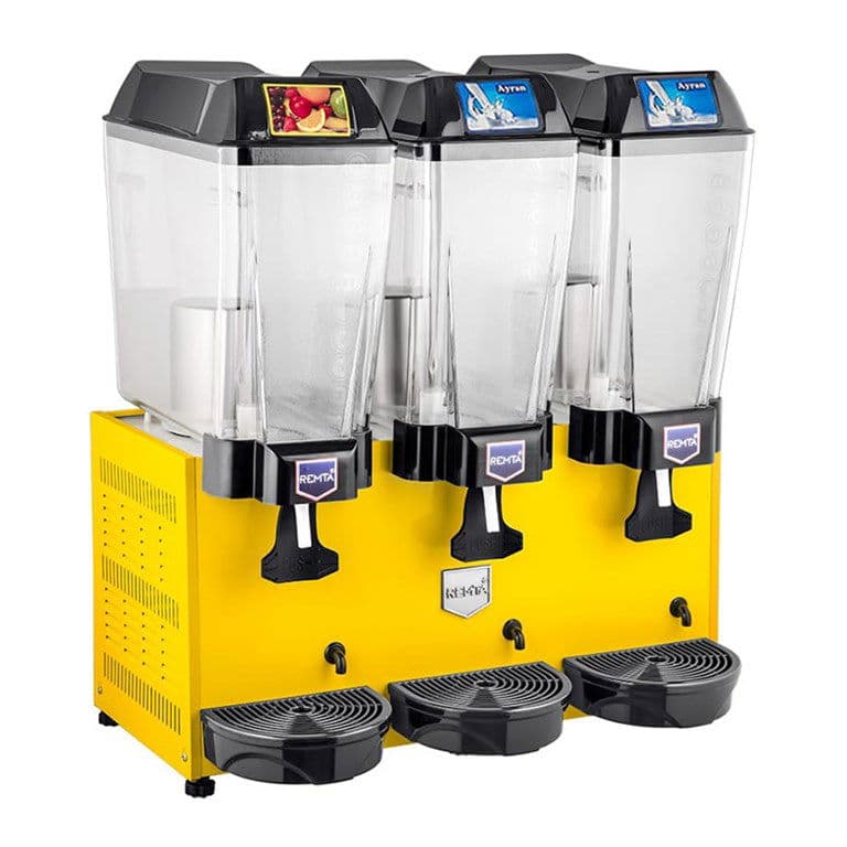 Remta St19 3 Hazneli Şerbet Soğutucu, 20+20+20 L, Sarı