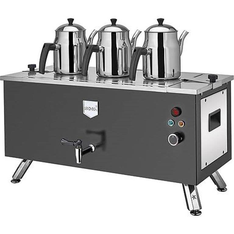 Remta 3 Demlikli Çift Cidarlı Çay Ocağı 31 L, Gri