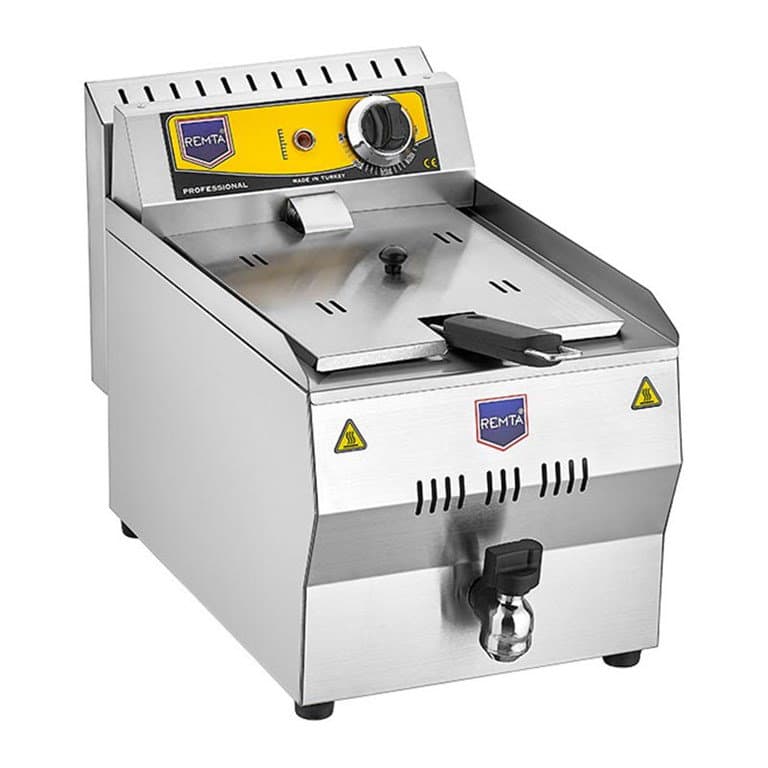 REMTA R110 TEKLİ YAĞ TAHLİYE MUSLUKLU FRİTÖZ